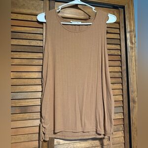 Jane and Delancey Ribbed Tank Top - Camel